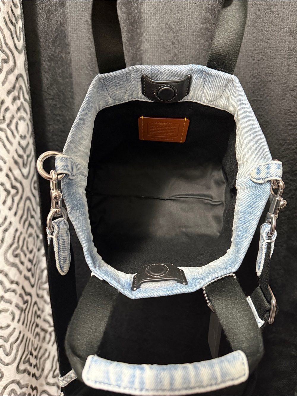 Coach Loved denim mini tour tote bag - Picture 5 of 12